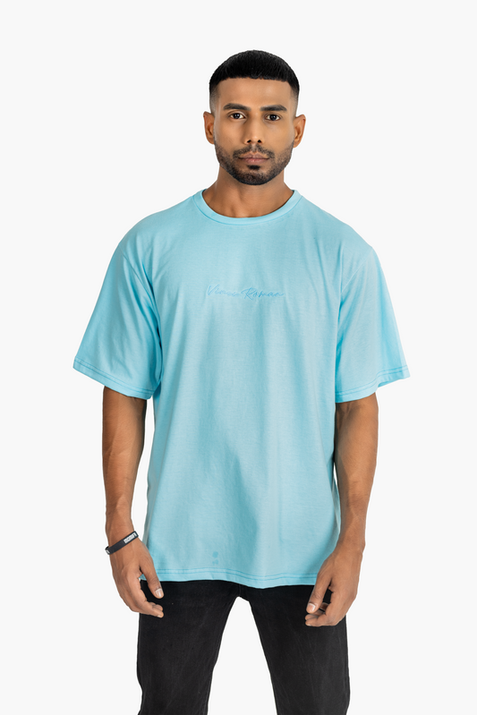 AQUA OVERSIZED PLAIN T-SHIRT (UNISEX)