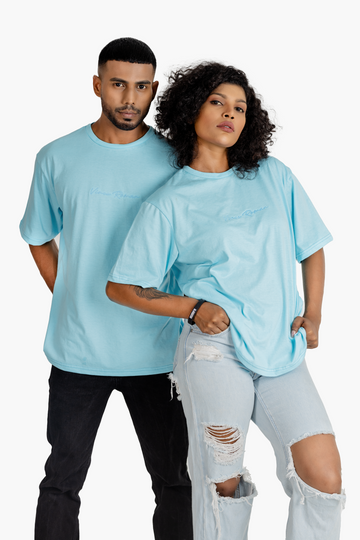 AQUA OVERSIZED PLAIN T-SHIRT (UNISEX)