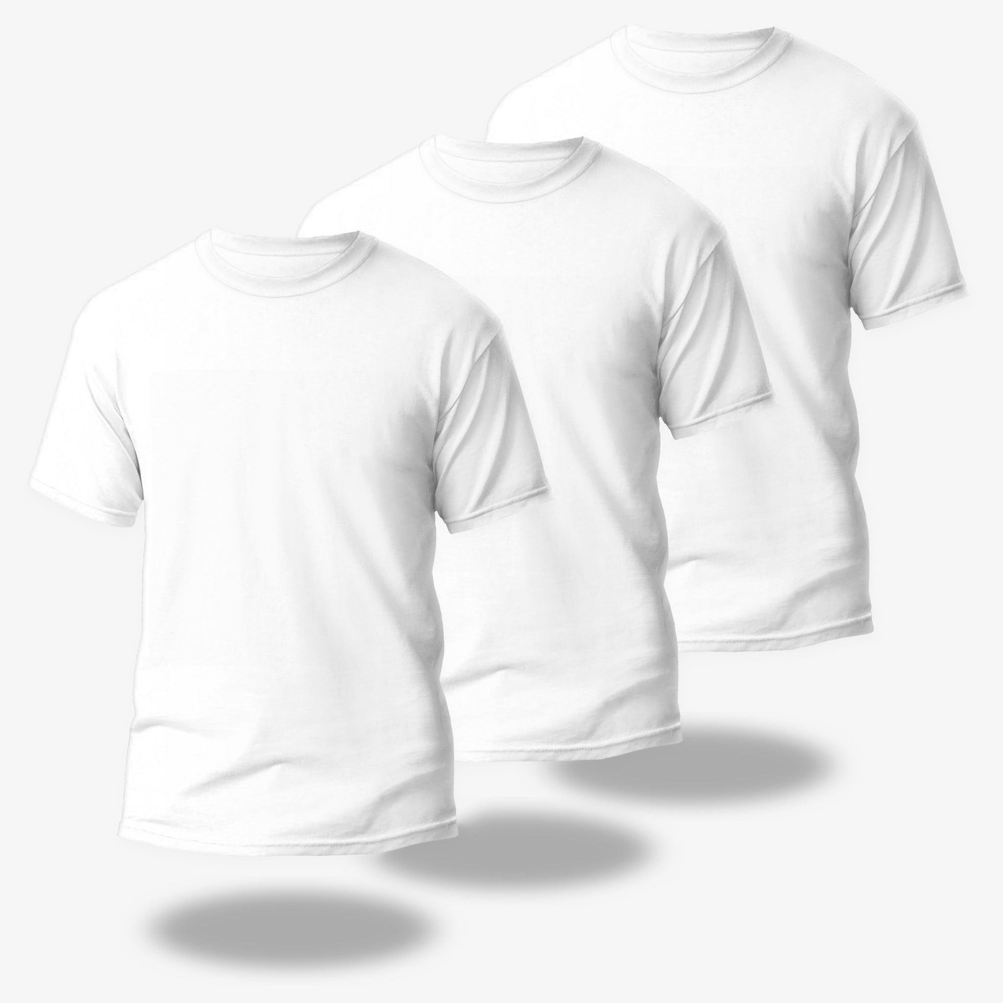 WHITE PLAIN T-SHIRTS - 3 PACK (UNISEX)